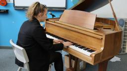 Charlotte playing the piano