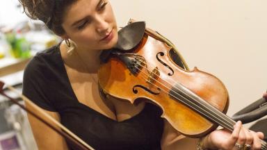 Woman playing violin