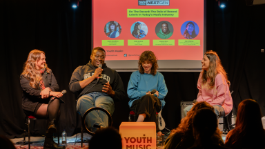 panellists on stage at the leeds event