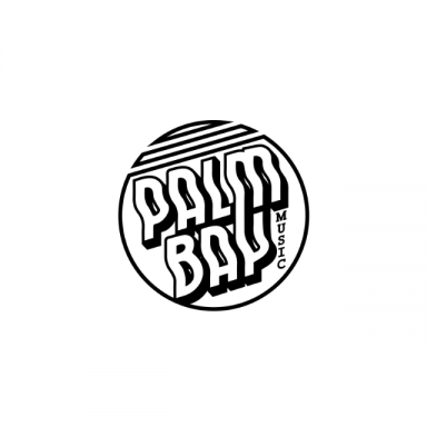 palm bay in wavy black text inside a black circle